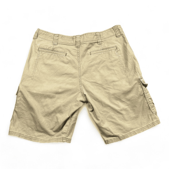 Wrangler Cargo Shorts Mens 36 Brown Relaxed Fit Stretch Utility Casual 34 Tag - Picture 2 of 6